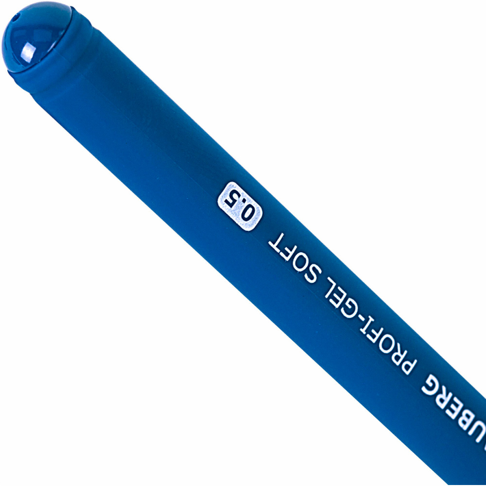 Ручка гелевая синяя Profi-Gel SOFT линия 0,4мм, BRAUBERG 144130