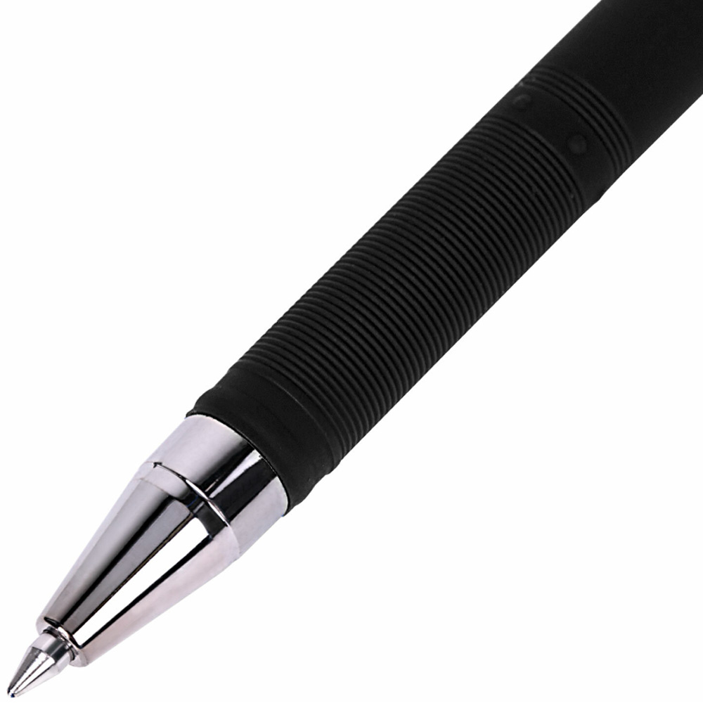Ручка гелевая черная Profi-Gel SOFT линия 0,4мм, BRAUBERG 144129
