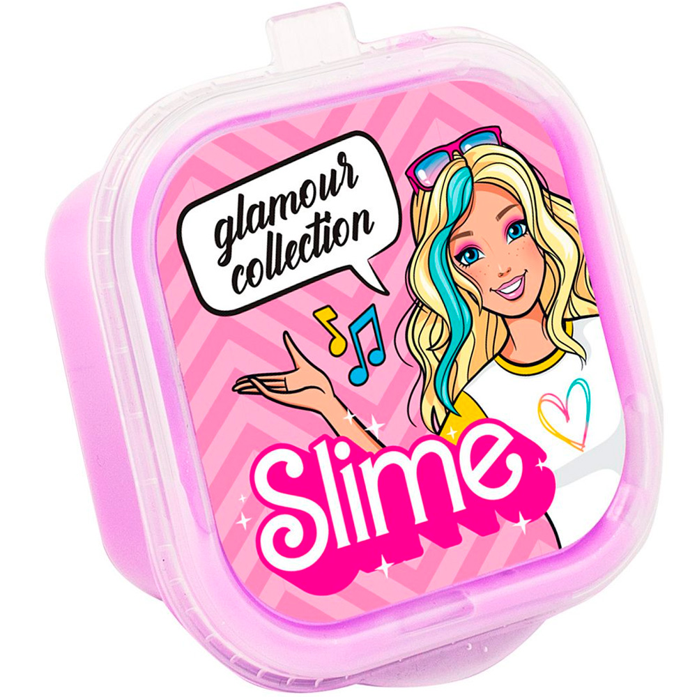 Лизун Slime Glamour collection crunch сиреневый с шариками 60 г SLM178