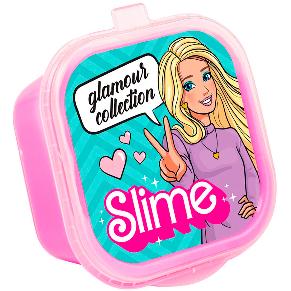 Лизун Slime Glamour collection crunch розовый с шариками 60 г SLM179