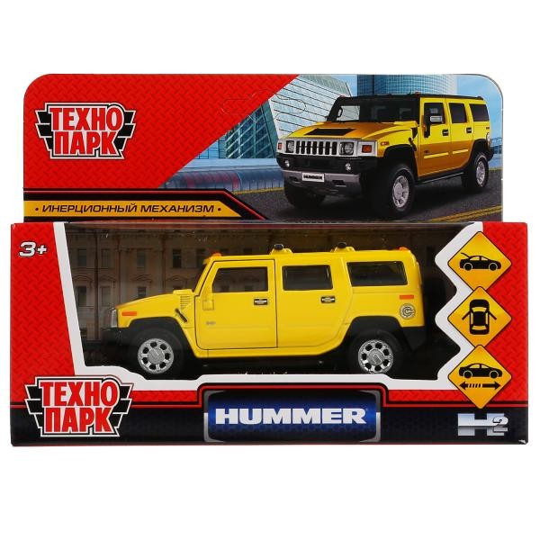 Модель HUM2-12-YE Hummer H2 желтый Технопарк  в коробке