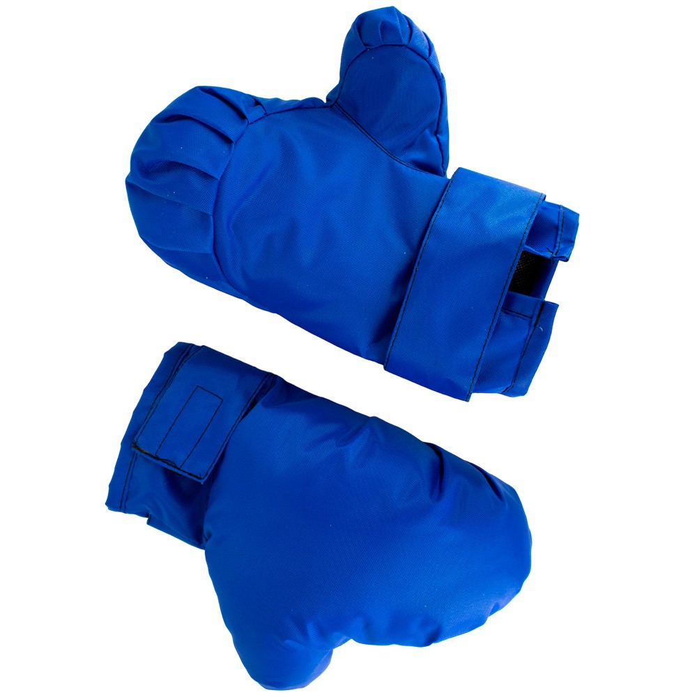 Боксерский набор Мишка 40 см синий,ткань Dvizhok.