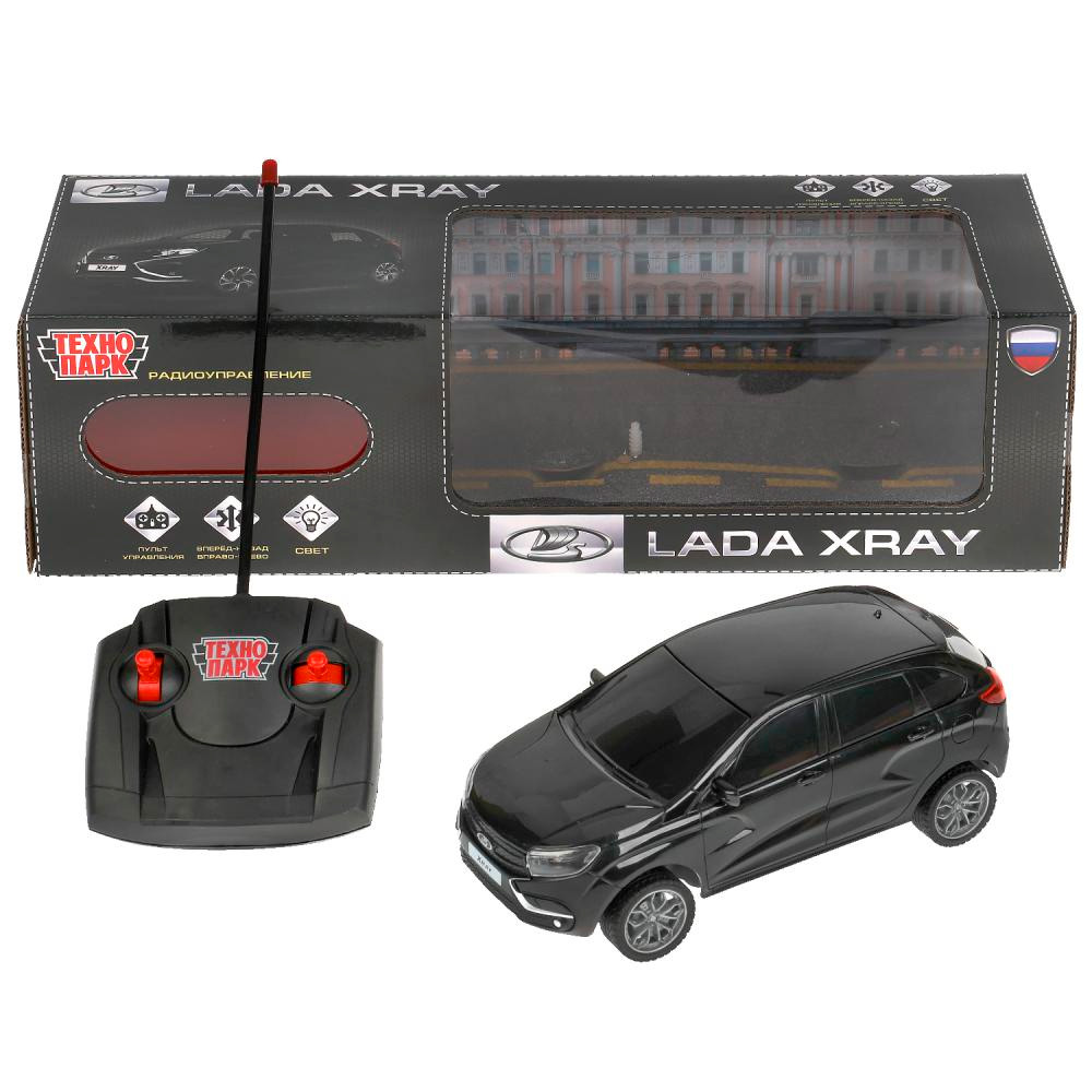 Машина на р/у LADAXRAY-18L-BK LADA XRAY 18 см, свет, черн Технопарк в кор.