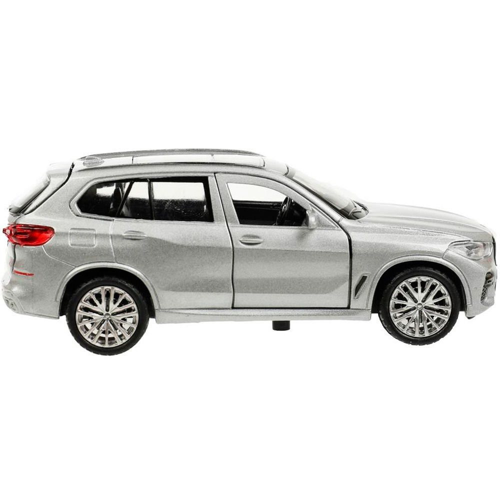 Модель X5-12-SR BMW X5 M-SPORT 12 см, двери, багаж, инерц, серебристый Технопарк  в коробке