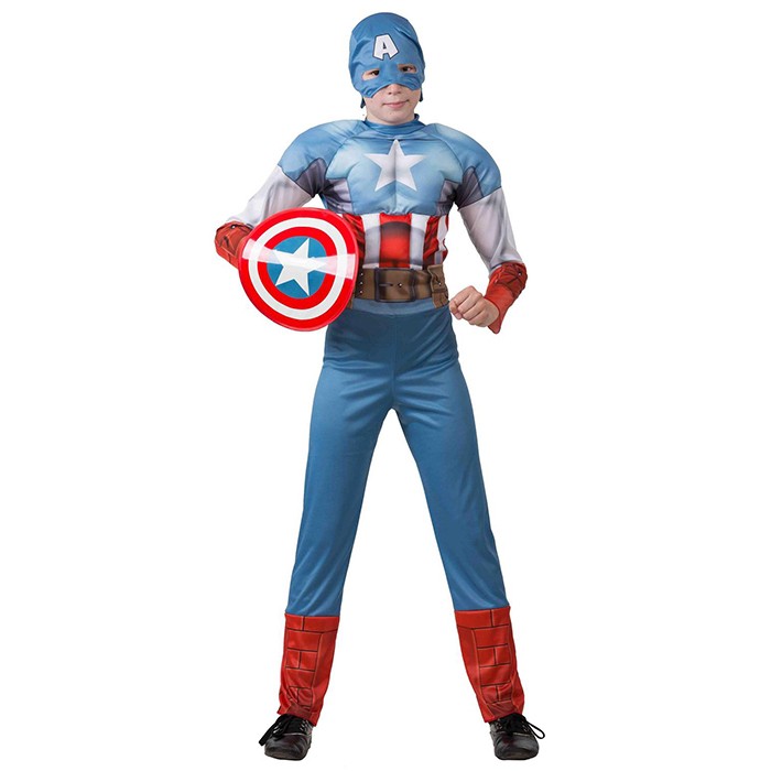 Карнавальный костюм Капитан Америка.Мстители р.128-64 /текстиль/Батик/