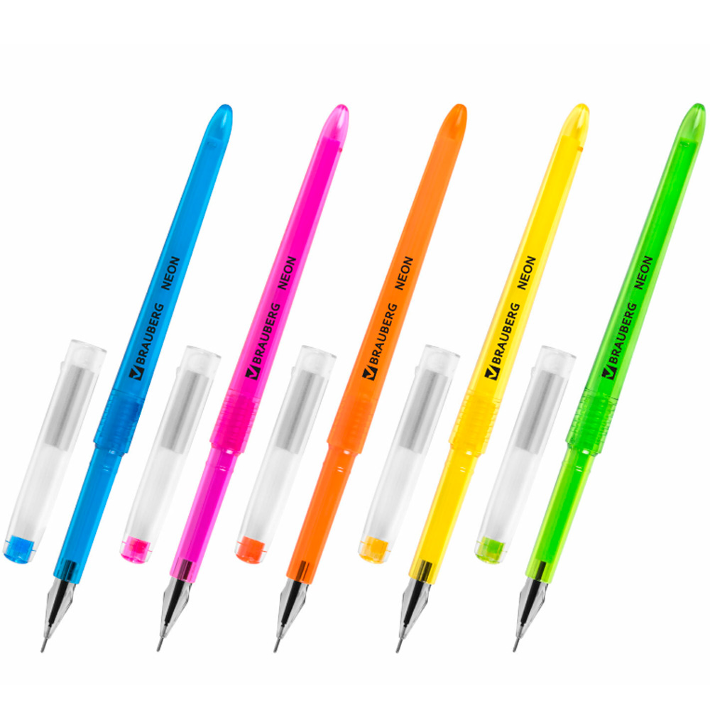 Ручка гелевая Черная Brauberg Diamond neon 144132 Ручка гелевая Черная Brauberg Diamond neon 144132
