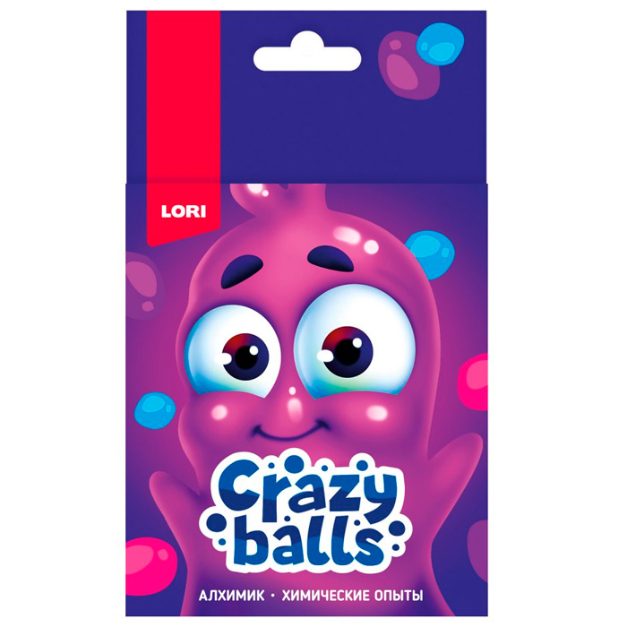 Набор Химические опыты.Crazy Balls "Розовый, голубой и фиолетовый шарики" Оп-100.
