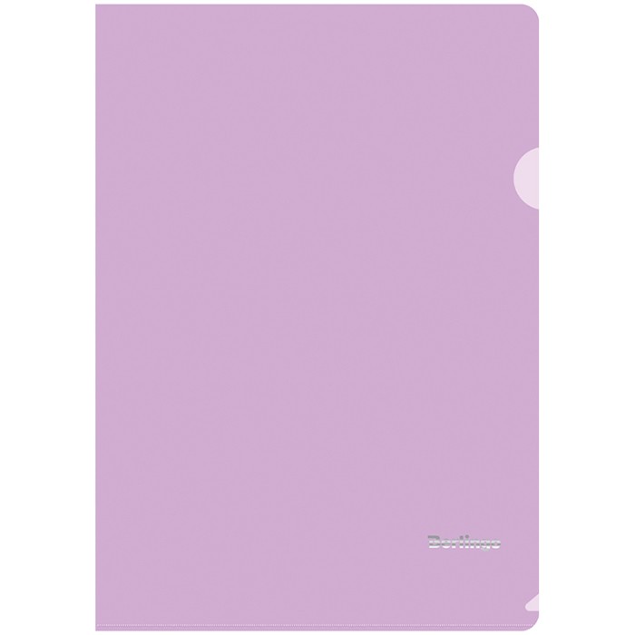 Папка-уголок Berlingo "Starlight", А4, 180мкм, прозрачная фиолетовая 275428.
