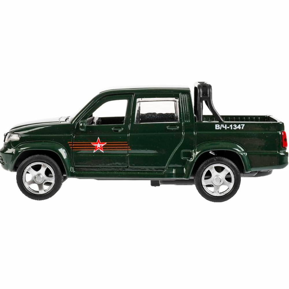 Модель PICKUP-12ARR-GN UAZ PICKUP АРМИЯ РОССИИ длина 12 см Технопарк в коробке