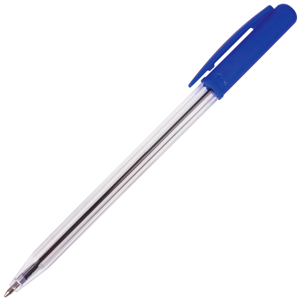 Ручка шарик автомат. синий STAFF Basic BPR-243 узел 0,8мм, линия 0,4мм, 141673