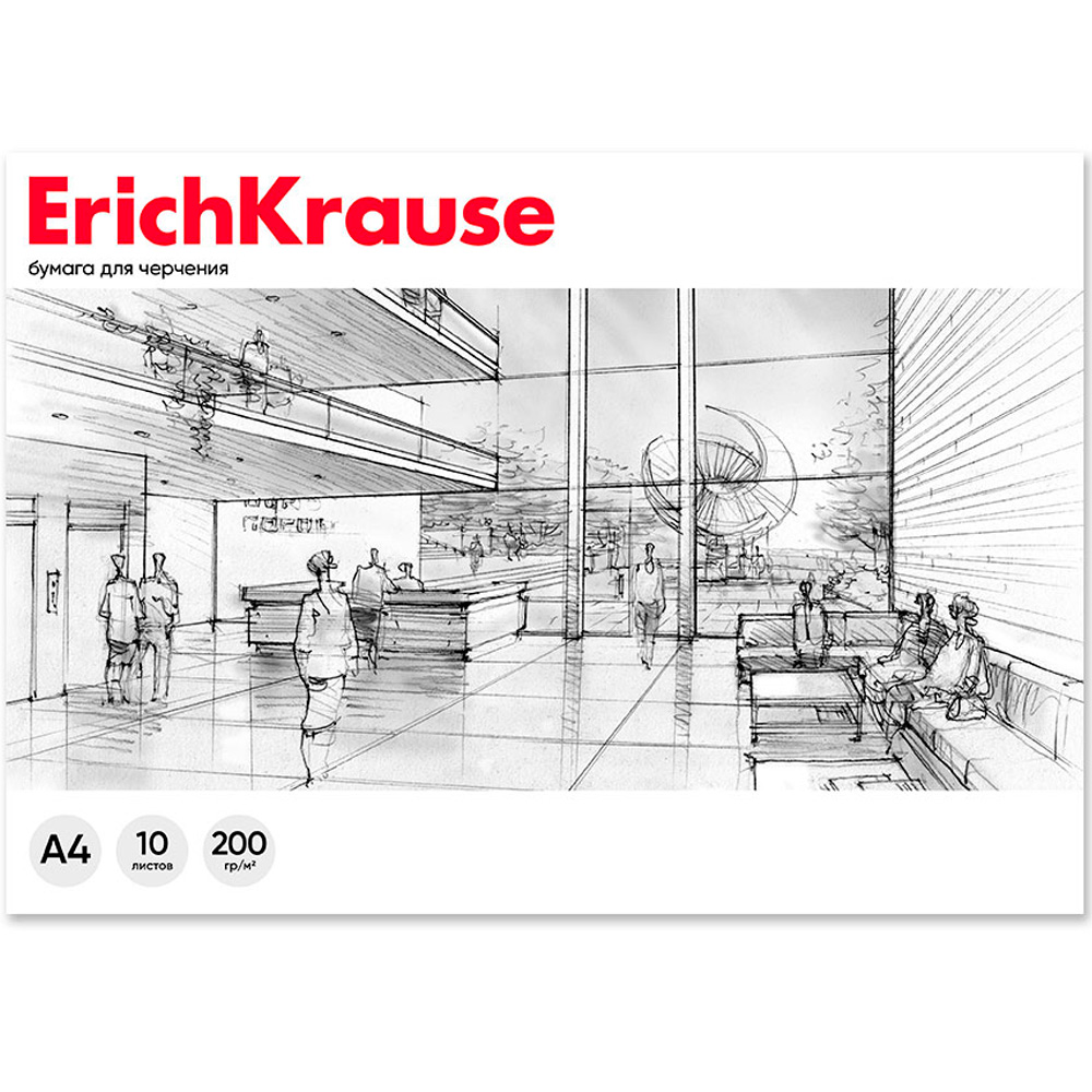 Альбом для черчения 10 л. ErichKrause без рамки 60683 Альбом для черчения 10 л. ErichKrause без рамки 60683