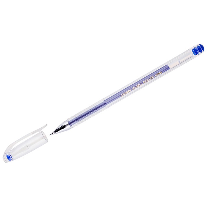 Ручка гелевая синяя 0,5мм Crown "Hi-Jell HJR-500B