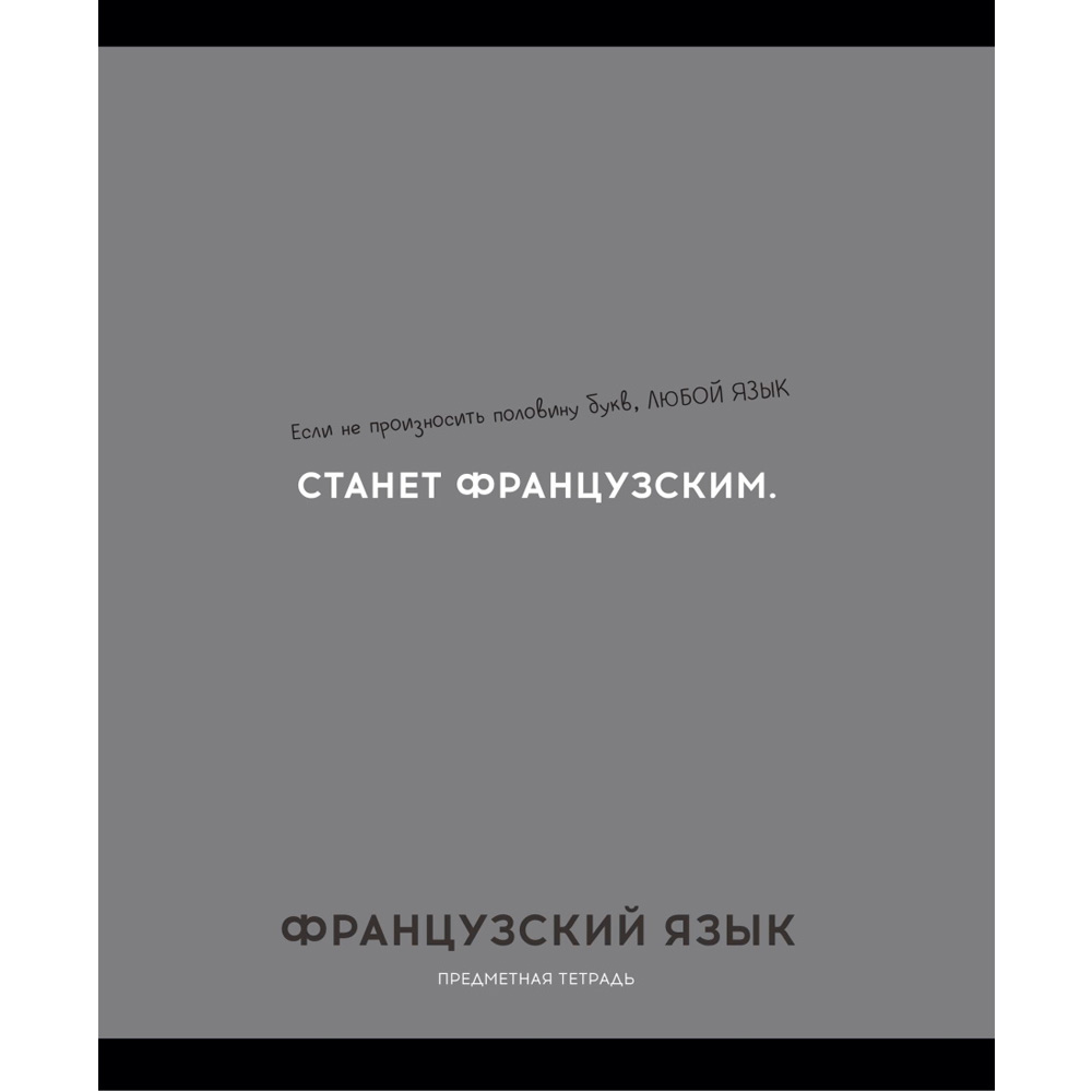 Тетрадь 48 л. клетка ФРАНЦУЗСКИЙ ЯЗЫК «ОСТРОУМИЕ И ОТВАГА» 48-2434