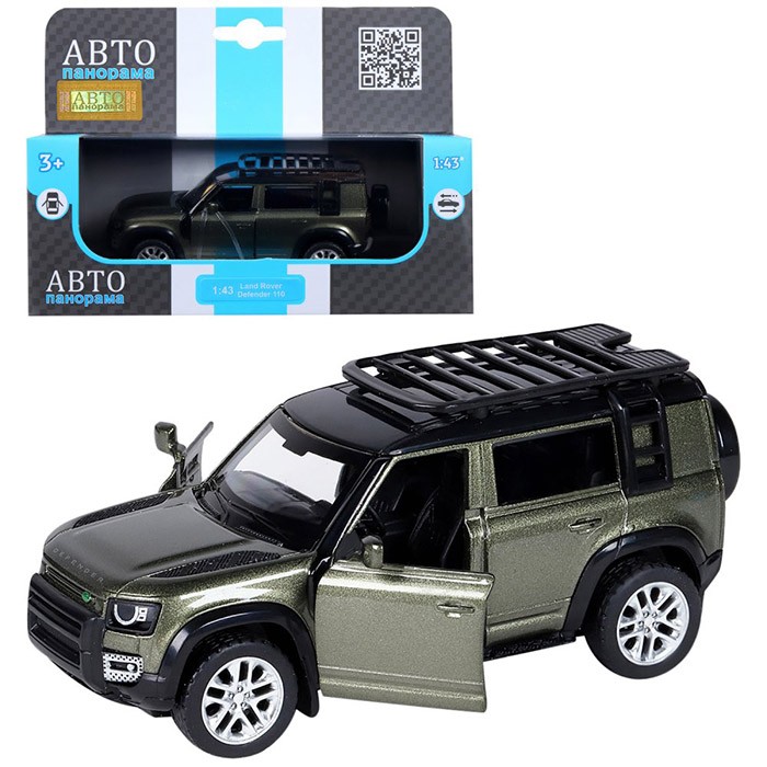 Модель 1:43 2020 Land Rover Defender 110, оливковый 1251496JB Автопанорама Модель 1:43 2020 Land Rover Defender 110, оливковый 1251496JB Автопанорама