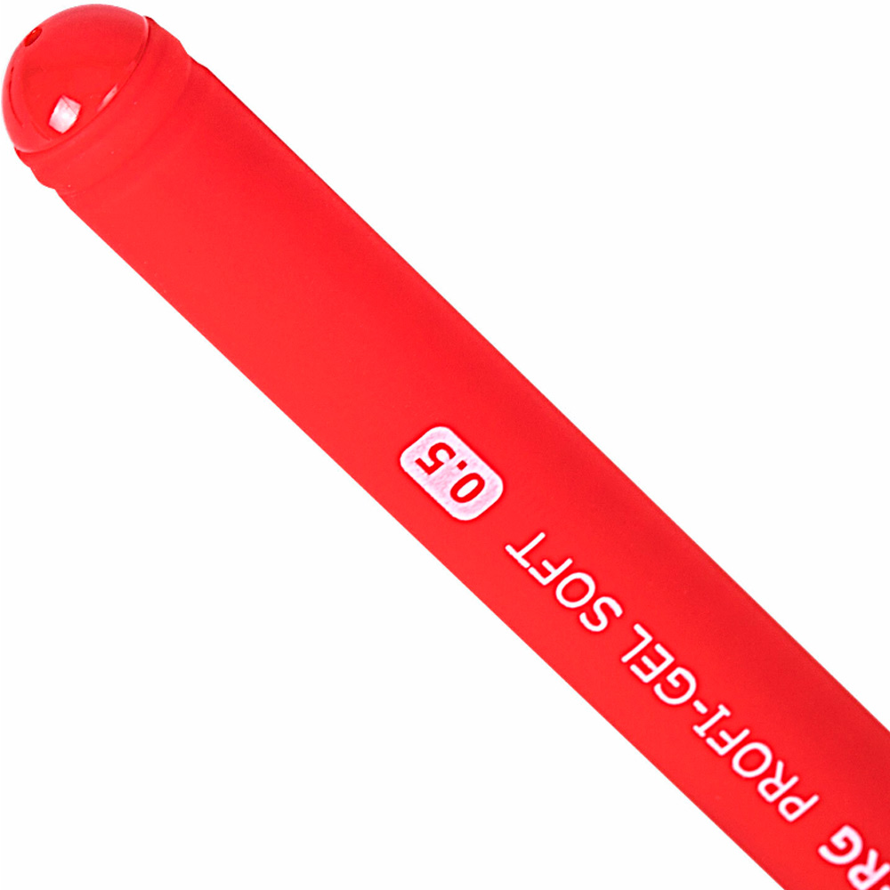 Ручка гелевая красная Profi-Gel SOFT линия 0,4мм, BRAUBERG 144131