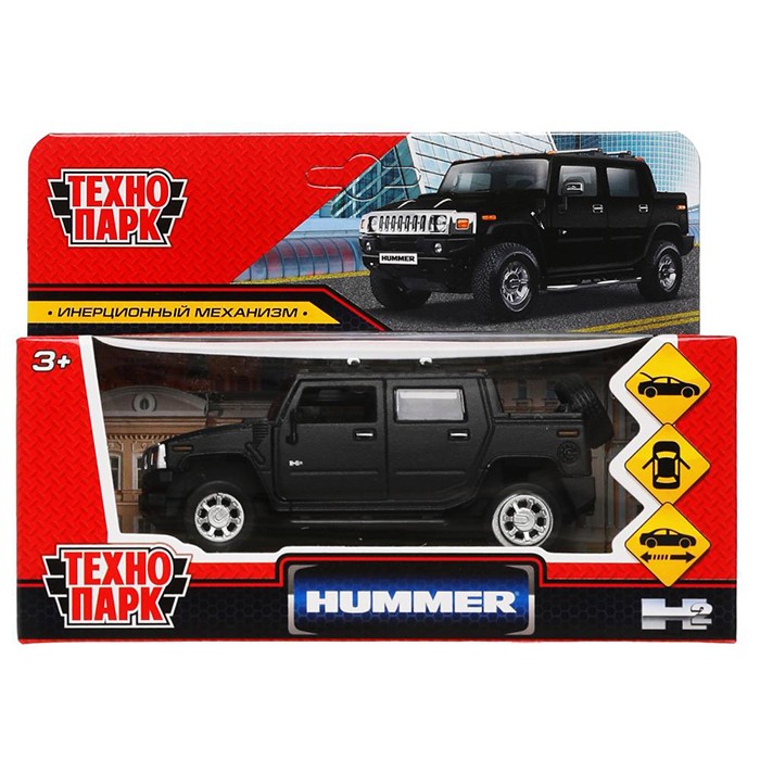 Модель HUM2PICKUP-12MAT-BK HUMMER H2 PICKUP МАТОВЫЙ Технопарк в коробке Модель HUM2PICKUP-12MAT-BK HUMMER H2 PICKUP МАТОВЫЙ Технопарк в коробке