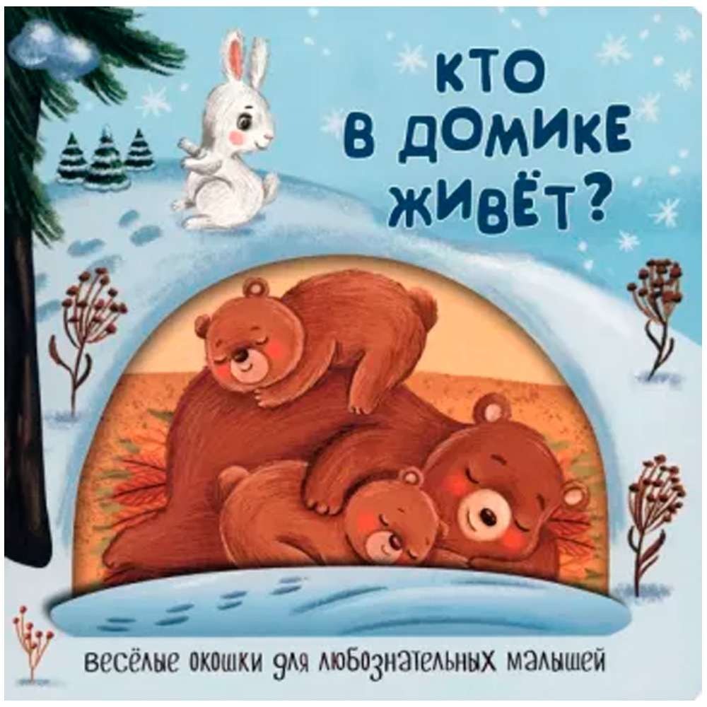 Книга 978-5-907-38824-6 Книжка с двойными окошками  КТО В ДОМИКЕ ЖИВЁТ?