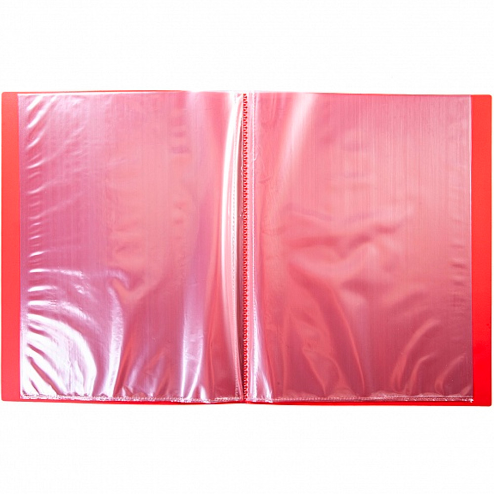 Папка пластик 10 вкладышей А4ф LINE 500мкм- Красная 10AV4_03015 Hatber.